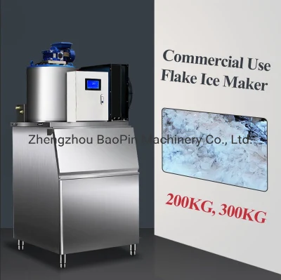 Fabricante de máquina de gelo em cubo granular comercial silencioso, grande capacidade, 300kg, fábrica para uso residencial em laboratório